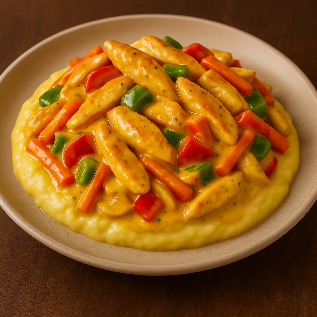 Пиле със зеленчуци и сос Холандез