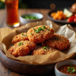 Пилешки хапки със сусам 350г